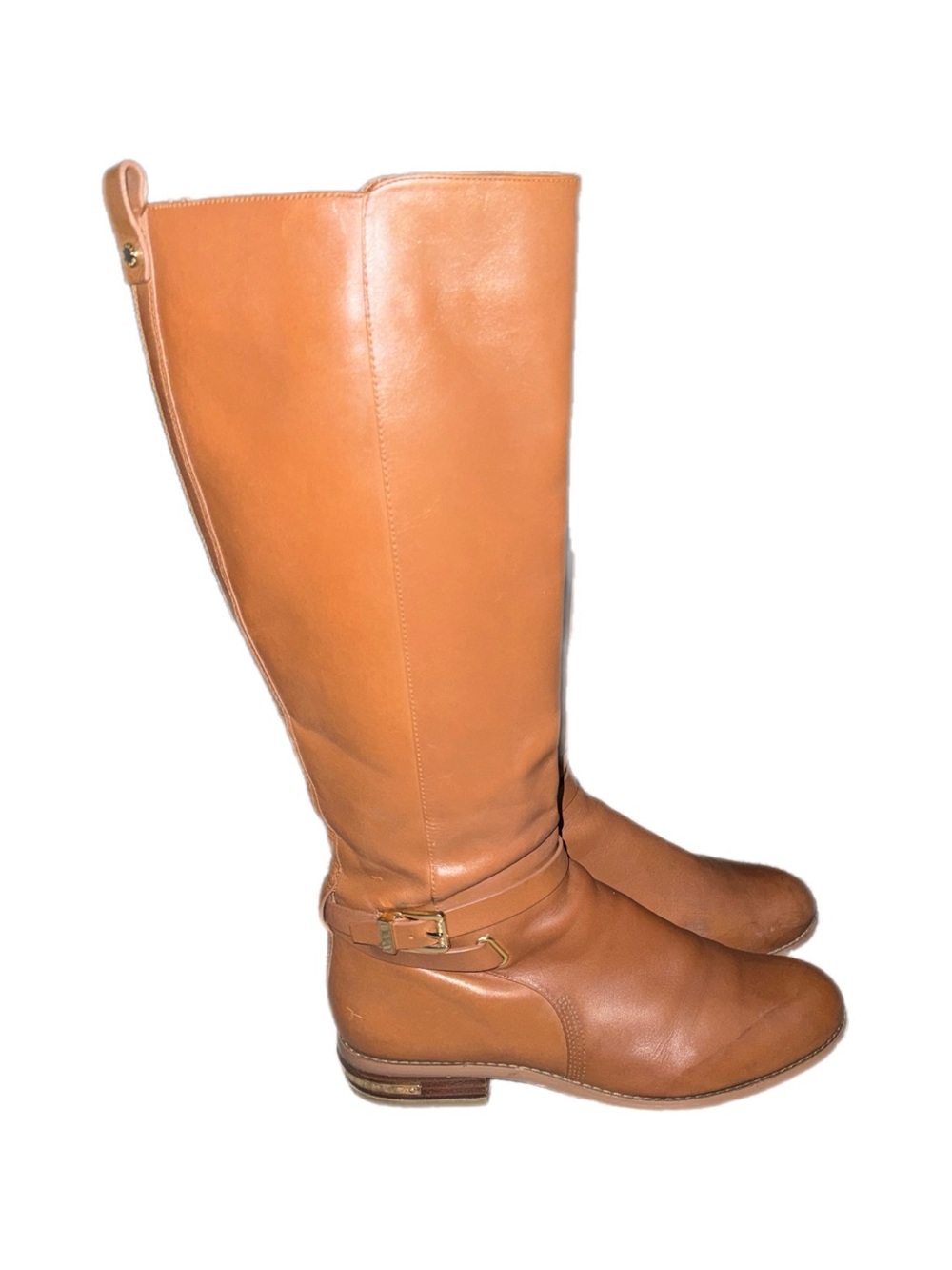 Women's Michael kors Tall Cognac Leather Riding Boots size 9